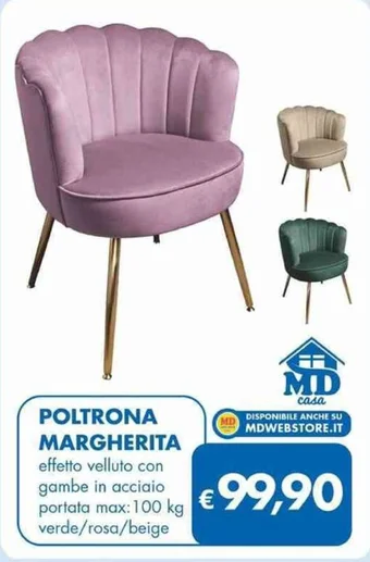 MD Discount POLTRONA MARGHERITA offerta