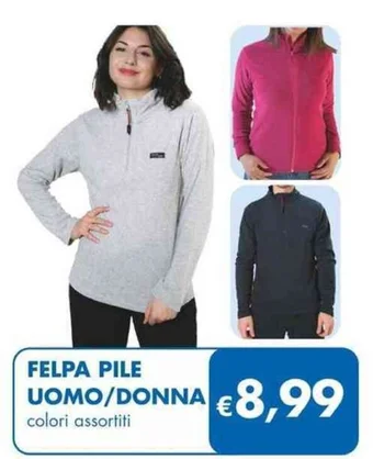 MD Discount FELPA PILE UOMO/DONNA colori assortiti offerta