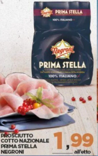 PROSCIUTTO COTTO NAZIONALE PRIMA STELLA NEGRONI