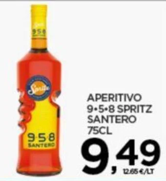Interspar APERITIVO 9•5•8 SPRITZ SANTERO 75CL offerta