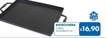 MD Discount BISTECCHIERA in ghisa 43,6x28x2,2 cm offerta