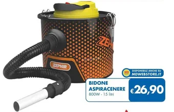 MD Discount BIDONE ASPIRACENERE 800W-15 litri offerta