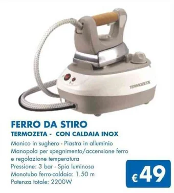 MD Discount FERRO DA STIRO TERMOZETA - CON CALDAIA INOX offerta