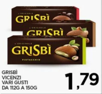 Interspar GRISBI VICENZI VARI GUSTI DA 112G A 150G offerta