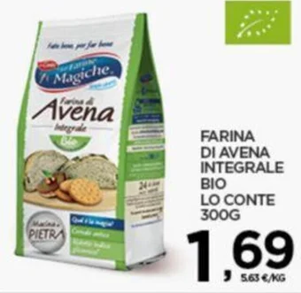 Interspar FARINA DI AVENA INTEGRALE BIO LO CONTE 300G offerta