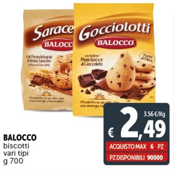 Deco Supermercati BALOCCO biscotti vari tipi g 700 offerta