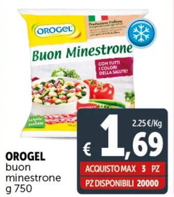 Deco Supermercati OROGEL buon minestrone g 750 offerta