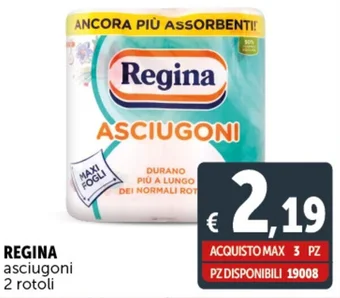 REGINA asciugoni 2 rotoli