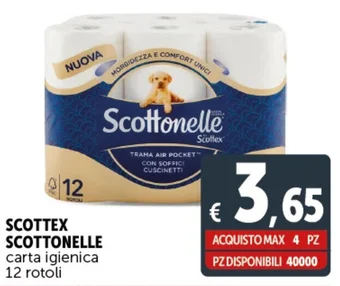 SCOTTEX SCOTTONELLE carta igienica 12 rotoli