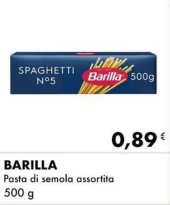 Iper Tosano BARILLA Pasta di semola assortita 500 g offerta