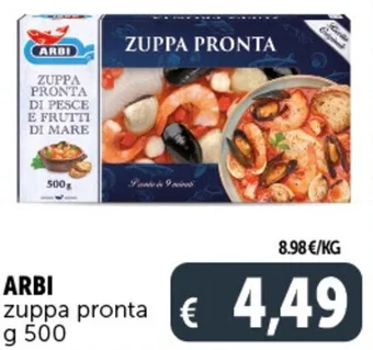 Deco Supermercati ARBI zuppa pronta g 500 offerta