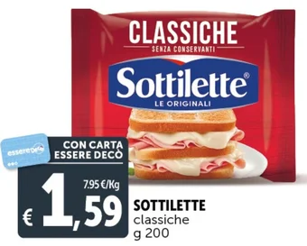 Deco Supermercati SOTTILETTE classiche g 200 offerta