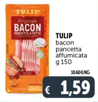 Deco Supermercati TULIP bacon pancetta affumicata g 150 offerta