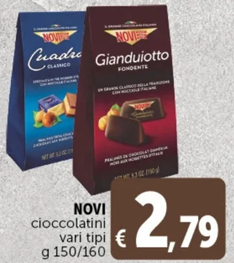 Deco Supermercati NOVI cioccolatini vari tipi g 150/160 offerta