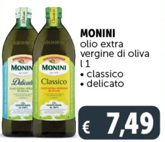 Deco Supermercati MONINI olio extra vergine di oliva l1 • classico • delicato offerta