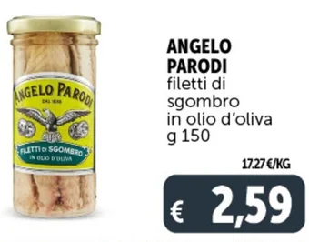 ANGELO PARODI filetti di sgombro in olio d'oliva g 150
