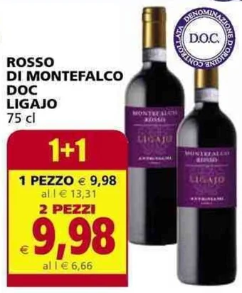 Il Gigante ROSSO DI MONTEFALCO DOC LIGAJO 75 cl offerta