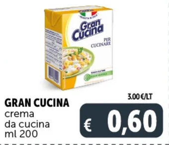 Deco Supermercati GRAN CUCINA crema da cucina ml 200 offerta