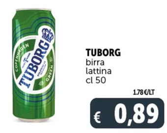 Deco Supermercati TUBORG birra lattina cl 50 offerta