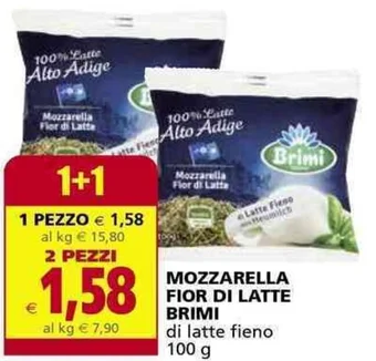 Il Gigante MOZZARELLA FIOR DI LATTE BRIMI di latte fieno 100 g offerta