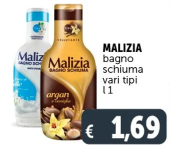 Deco Supermercati MALIZIA bagno schiuma vari tipi l 1 offerta