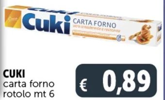 Deco Supermercati CUKI carta forno rotolo mt 6 offerta