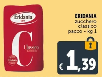 Deco Supermercati ERIDANIA zucchero classico pacco - kg 1 offerta