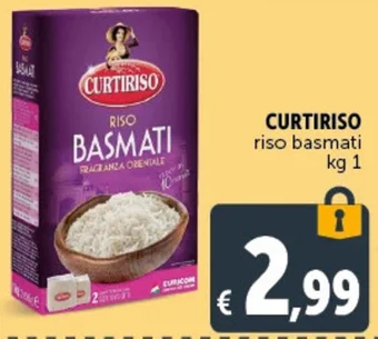 Deco Supermercati CURTIRISO riso basmati kg 1 offerta