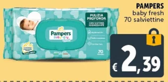 Deco Supermercati PAMPERS baby fresh 70 salviettine offerta