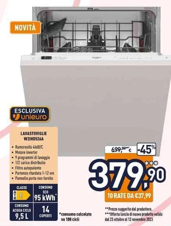 Unieuro LAVASTOVIGLIE W21HD526A offerta