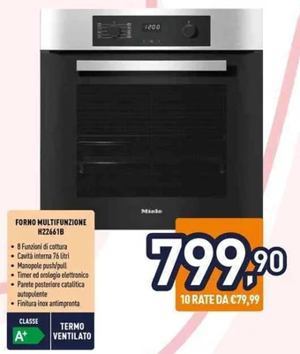 Unieuro FORNO MULTIFUNZIONE H22661B offerta