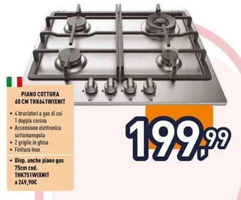 Unieuro PIANO COTTURA 60 CM THK641WIXNIT offerta