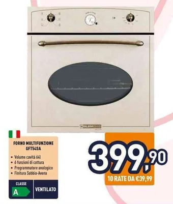 Unieuro FORNO MULTIFUNZIONE GFT54SA offerta