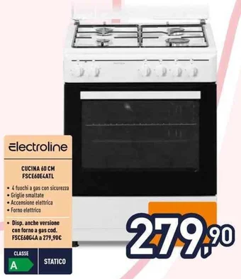 Unieuro Electroline CUCINA 60 CM FSCE60E4ATL offerta