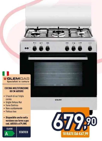 Unieuro CUCINA MULTIFUNZIONE 80 CM A855RX offerta