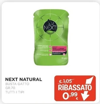Arcaplanet Next natural - busta gatto gr.70 tutti i tipi offerta