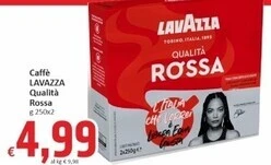 Paghi Poco Lavazza caffe qualita rossa offerta