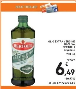 Spazio Conad Bertolli olio extra vergine di oliva offerta