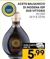 Pam Due vittorie aceto balsamico di modena igp offerta