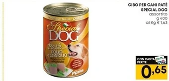 Pam Special dog cibo per cani pate offerta