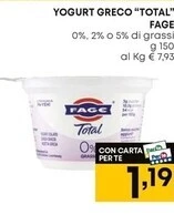 Pam Fage yogurt greco total offerta