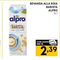 Pam Alpro bevanda alla soia barista offerta