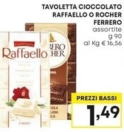 Pam Ferrero tavoletta cioccolato raffaello o rocher offerta