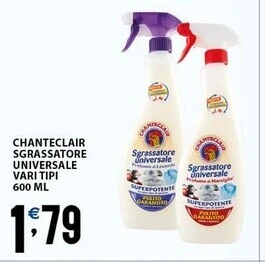 Chanteclair sgrassatore universale vari tipi 600 ml