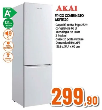 Mallardo Expert AKAI FRIGO COMBINATO AKFR320 offerta
