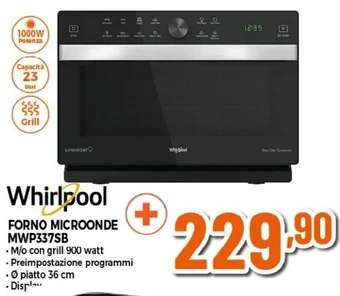 Whirlpool FORNO MICROONDE MWP337SB