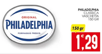 SpesAmica PHILADELPHIA CLASSICA VASCHETTA 150 GR offerta