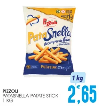 SpesAmica PIZZOLI PATASNELLA PATATE STICK 1 KG offerta