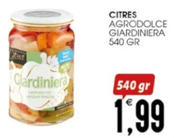CITRES AGRODOLCE GIARDINIERA 540 GR