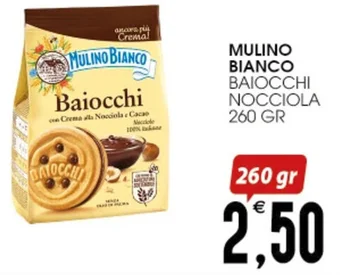 SpesAmica MULINO BIANCO BAIOCCHI NOCCIOLA 260 GR offerta